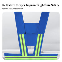 Reflective Safety Vest Fully Cotton Cycling Safety Vest Reflective Running Gear Comfortable High Visibility Suspenders
