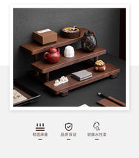 Walnut Wood Multi-tier Desktop Storage Rack