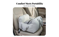 Built-in Safety Leash Dog Car Booster Seat Multi-Functional Washable Dog Car Nest Non-Slip Bottom for Cat Owners, Outdoor, Home