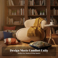 artistic design Round frameless Chair Ergonomic Design Wavy Chaise Lounge Statement Piece Indoor Furniture Deep Seat for Apartment Dwellers, Young Adults, Homeowners, Living Room, Bedroom, book alcove, Home available inice