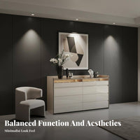 Modern Design Dressing Table with Lighted Mirror and Side Cabinet Large Storage Capacity Lighted Vanity Set Integrated single Makeup Desk Glass Door Display for Women, Teenagers, Teens, walk-through Closet