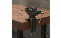 Heavy-Duty Bench Vise with Rotating Base Adjustable Bench Vise Sturdy Table Clamp Anti-Slip for DIYers, Hobbyists, Workbench, Home Workshop, Garage
