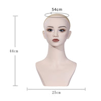 Sleek Skin Look PVC Half Head Bust for Photo Photography