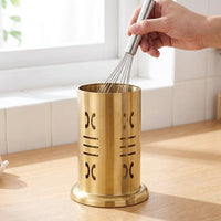 Storage Rack Spoon Holder and Utensil Drainer Storage Case, Stainless Steel Kitchen Organizer with Perforated Sides for Space Saving Use