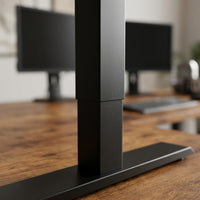Built-in Keypad Electric Standing Desk Two-Leg Frame Height Adjustable Desk Rectangular Tabletop Height Adjustable Workstation Flat Desktop
