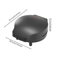 1000W Electric Omelet Maker Hinged Lid Clamshell Omelet Maker Indicator Lights Round Express Griddle Raised Legs