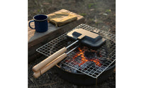 Double Sided Sandwich Pan Detachable Handle Double Sided Sandwich Maker Edges Non-Electric Toastie Maker for Beginners, Breakfast, Outdoor