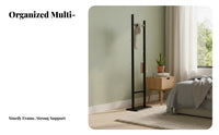 Space-Saving Unattached Standing Clothes Valet Multi-Functional Coat Rack Minimalist Design Clothing Storage Strong Load-Bearing for Apartment Dwellers, Homeowners, Adults, Small Areas, Living Room, Entryway, Walk-in Closet