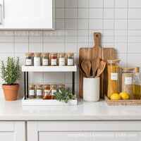 Multi-layer Wooden Storage Shelf for Bathroom Counter