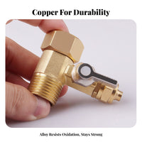 Universal Fit Water Purifier T-Adapter Easy Shut-Closed 3-Way Faucet Connector Rust-Resistant Flow Regulation Switch Long-Lasting Construction for Homeowners, DIY Enthusiasts, Plumbers, Under-Sink Area, Kitchen, Bathroom, Laundry Room