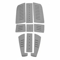 9 Pieces Self-Adhesive 9 Piece Surfboard Traction Pad Geometric Pattern Surfboard Stomp Pad Set Kick Tail for Paddleboarding