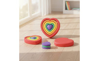 5 Pieces Foam-Like Heart-Shaped Stepping Stones Non-Slip Balance Stepping Stones Lightweight Toy Stable for Toddlers, Preschoolers, Kids, Playroom, Preschool, Sensory Room