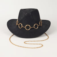 Faux Leather Cowboy Hat Distressed Leather Cowboy Hat Wide Brim for Concertgoers, Entertainers, Concerts, Costume Parties, Festivals