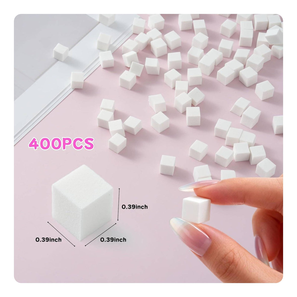 400 Pieces Easy to Use Gradient Nail Sponge Precise Application Ombre Nail Art Sponge Disposable Manicure Supply for Home