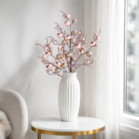 Wreath, Entrance, Flower Wreath, Housewarming Gift, Artificial Eucalyptus Wreath, Pearl White, 48cm, Artificial Flowers, Decoration