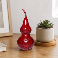 Cinnabar Gourd Ornament for Home and Office Decor