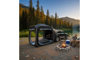 Long-Lasting 210D Oxford Material SUV Tailgate Tent Waterproof Quick-Setup Car Tent Ventilated Car Rear Awning Compact Storage for Tailgating