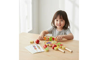 Bead Sequencing Toy Multifunctional Lacing Toy with Cards Matching Beads with Sticks for Classrooms, Homeschool