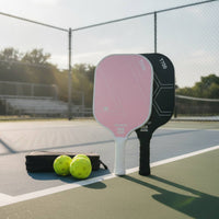 2 Pieces Fiberglass Pickleball Paddle Set with Bag Polypropylene Honeycomb Pickleball Set Long-Lasting Racket Lightweight for Beginners, Adults, Outdoor Games