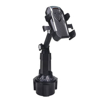 Car Cup Holder with Tray Multifunctional Car Cup Holder with Phone Mount Matte Black for Adventure Drivers