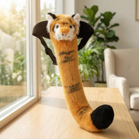 Soft Tiger Tail with Waist Strap Striped Wearable Tiger Costume Prop Authentic for Kids, Entertainers