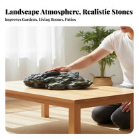 Realistic Texture Faux Qinglong Stone Natural Look Indoor Decorative Rockery Long-Lasting Landscaping Simulation Stone Easy Installation for Homeowners, Landscapers, Interior Designers, Living Room, Yard, Patio, Office