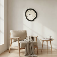 Irregular Wall Clock Decorative Analog Wall Clock Slim Clear Contrast for Minimalists, Living Room, Bedroom
