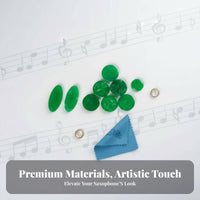 9 Pieces Elegant Appearance Saxophone Key Button Set Long-Lasting Saxophone Key Button Inlays Easy Installation