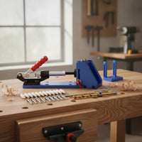 Adjustable Pocket Hole Jig Accurate Pocket Hole Jig with Clamp Long-Lasting Easy to Use for DIYers, Cabinet Making