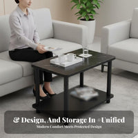 Minimalist Design 2-Tier End Table Sturdy and Stable 2-Tier Rectangular End Table Easy Assembly Home Furniture High Weight Capacity for Office Managers, Homeowners, Apartment Dwellers, Reception Area, Living Room, Bedroom, Entryway