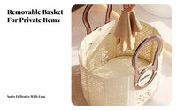 Large Capacity Foldable Laundry Basket Portable Collapsible Clothes Hamper with Handles Ventilated Design for Travelers, Bathroom, Dorm Room
