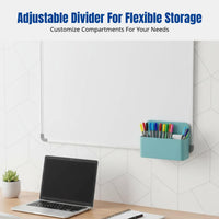 Wall-Mount Pen Organizer, Large Capacity, Adjustable Divider Case for Whiteboard, Blackboard, Desk, Refrigerator