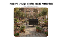 Street Vending Cart Large Countertop Beverage Bike Cart Sturdy Metal Frame Portable Flower Display Stand for Entrepreneurs, Scenic Areas, Outdoors