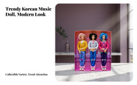 3 Pieces Male Band Doll Set Fashionable Finished Fits Music Idols Design Dolls Male Band Member Doll Detailed Finished Fit Male
