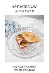 Fruit Serving Tray with Base, Nordic Style, Plastic, Solid Color