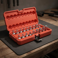 18 Pieces Oil Drain Plug Socket Set Sturdy Oil Pan Socket Set with Case Tools Portable Multifunctional for Mechanics