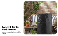 Natural Soil Enhancer Fermentation Bag PE Material Kitchen Waste Composter Garden Compost Bag Double Handles Textile Compost Bag