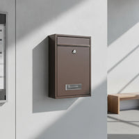 Wall-Mounted Mailbox Protected Mailbox with Lock Lockable Letterbox for Porch, Entryway