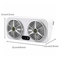 3-Speed Adjustable Car Window Exhaust Fan Reduces Heat Buildup Vehicle Air Circulator Easy Installation Window Mounted Cooling Fan Quiet Operation for Commuters