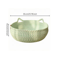 Raised Rim Basket Cat Bed Open Top Woven Cat Nest