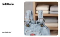 1/12 Scale Doll Overalls Miniature Cute Suspender Pants Body Doll Clothes for BJD Hobbyists
