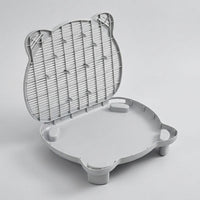 High Leg Cat Litter Mat with Single Layer Grate, Square Cat Toilet Mat for Indoor Kitten, Anti-Scatter Litter Trapping Mat with Holes Design