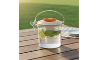Food-Grade Material Iced Tea Creator with Handle Large Capacity Cold Brew Pitcher Leakproof Seal Refrigerator Drink Dispenser Leak-Proof for Families, Office, Outdoor, Picnic