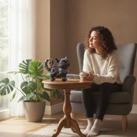 Cat Figurine Ornate Cat Statue Resin Animal Sculpture for Collectors, Bookshelf, Mantel, Garden