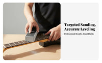 Aluminum Alloy Body 4-Sided Fret Sanding File Lightweight Multi-Grit Fret Leveling Block High-Precision for DIY Enthusiasts, Workshop, Home