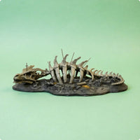 Resin Dragon Skeleton Ornament Sleek Dragon Bone Aquarium Decor Textured Skeleton Aquarium Ornament Long