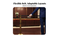 Heavy-Duty Base Retractable Belt Stanchion Stainless Steel Crowd Control Post Retractable Belt Barrier for Event Organizers, Security Personnel, Facility Managers, Airports, Hotels, Exhibition Halls, Retail Stores