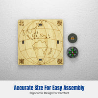 Earth Compass DIY Science Kit, Educational Assembly Toy for Children, Wooden Mechanics Game, Hands-On Science Activity