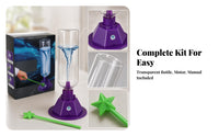 Electric Tornado Simulator DIY Water Vortex Maker Cylindrical Tornado Maker Kit Lavender Base
