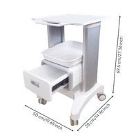 Beauty Salon Cart with Drawers Sleek Utility Cart with Drawer Easy to Clean Rolling Salon Trolley for Estheticians, Permanent Makeup Artists